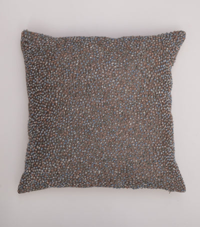 Grey French Knot Silk Cushion Cover