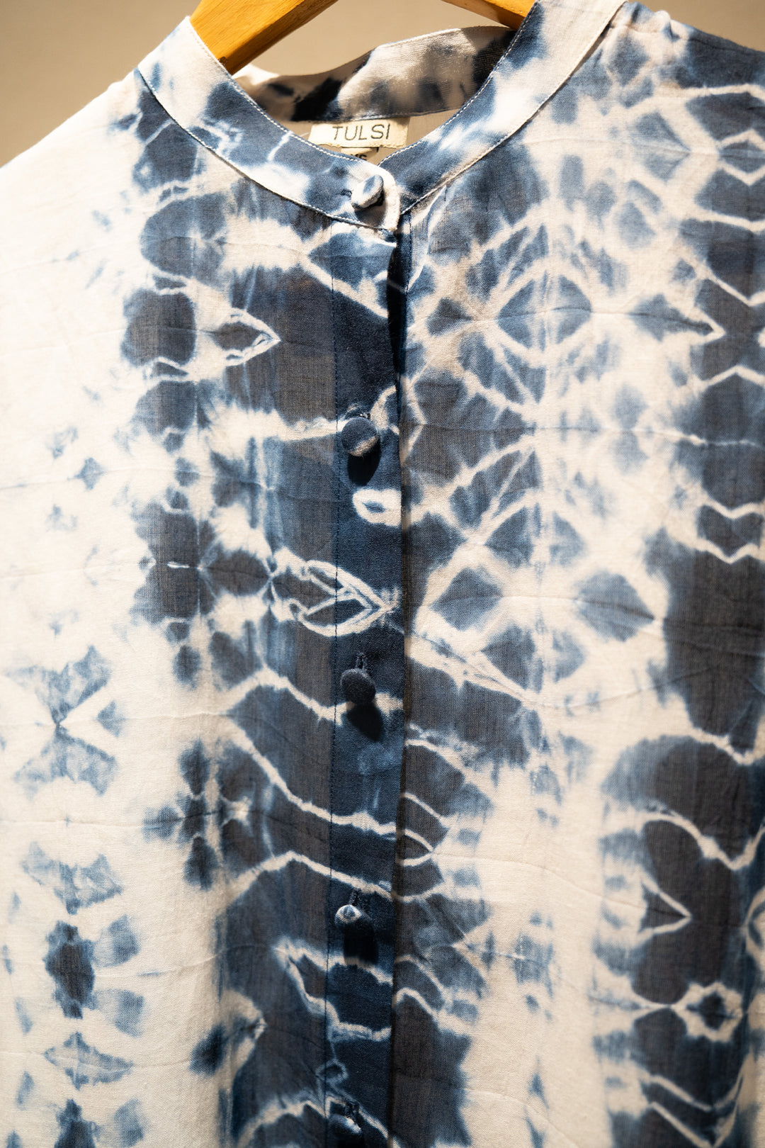 Indigo Shibori Cotton Shirt