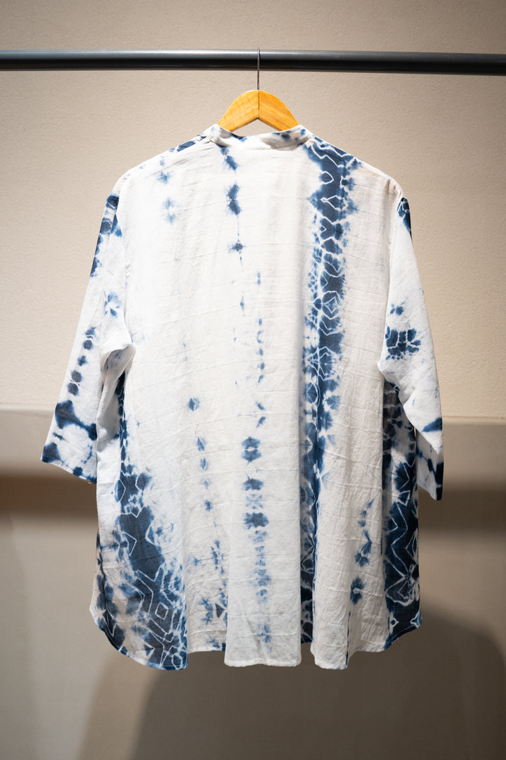 Indigo Shibori Cotton Shirt