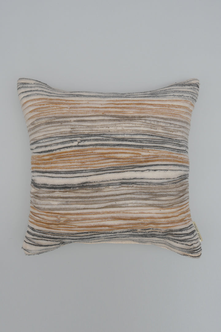Rustic Striped Felt Cushion Cover