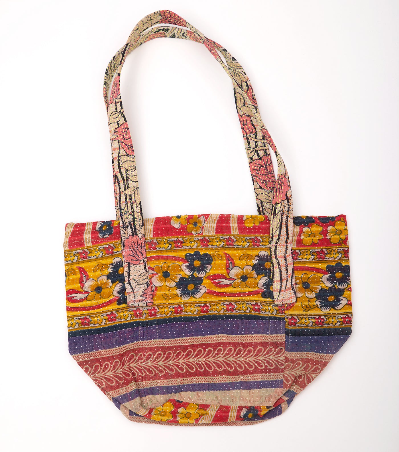 Multi Color Handcrafted Kantha Embroidered Bag