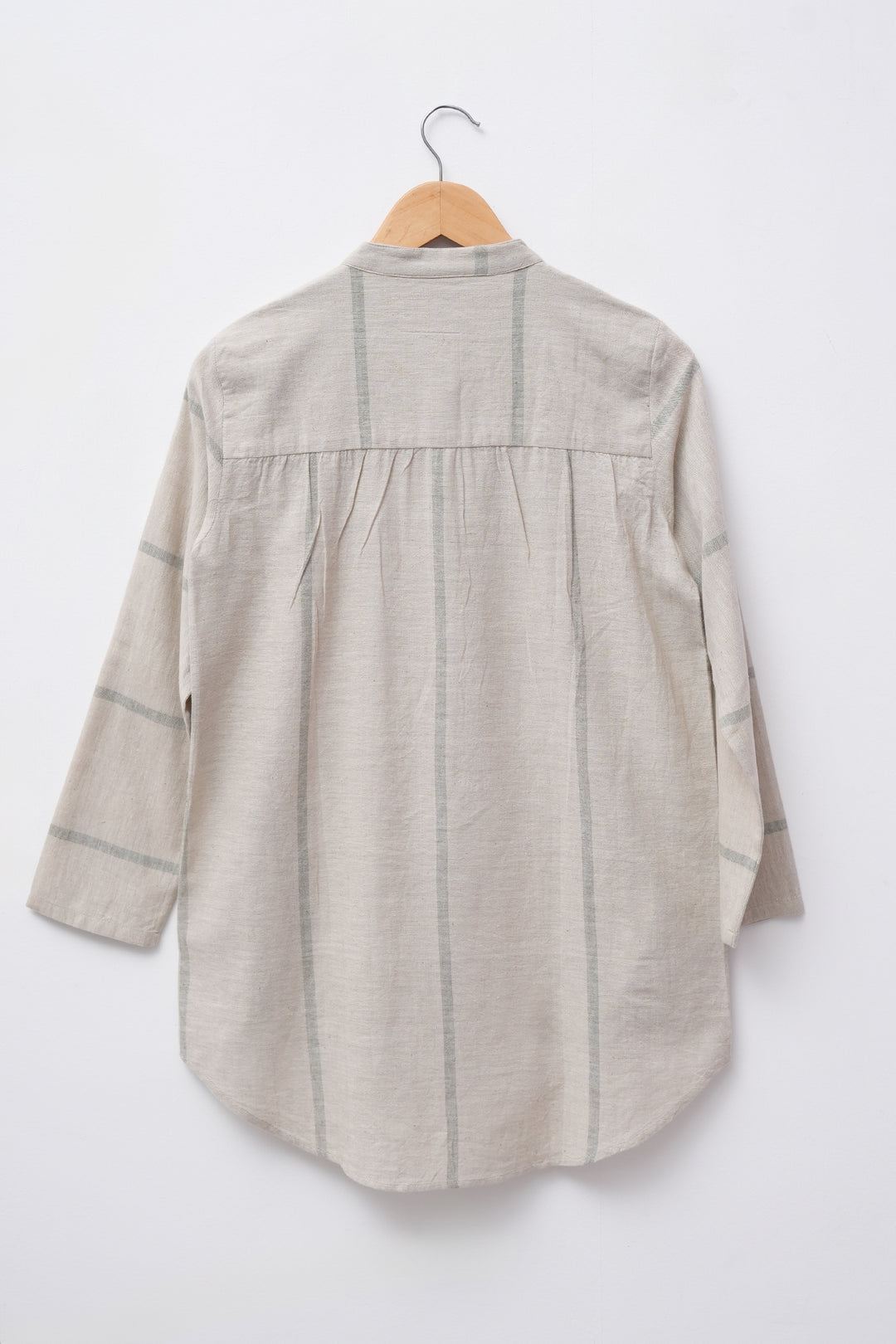 Beige Woven Khadi Shirt