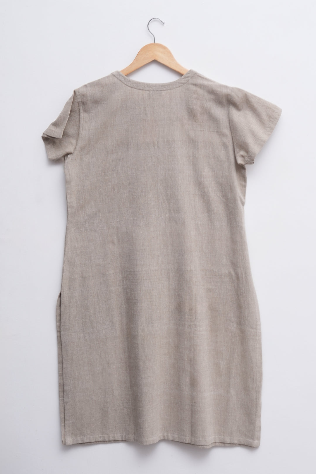 Beige khadi kurta