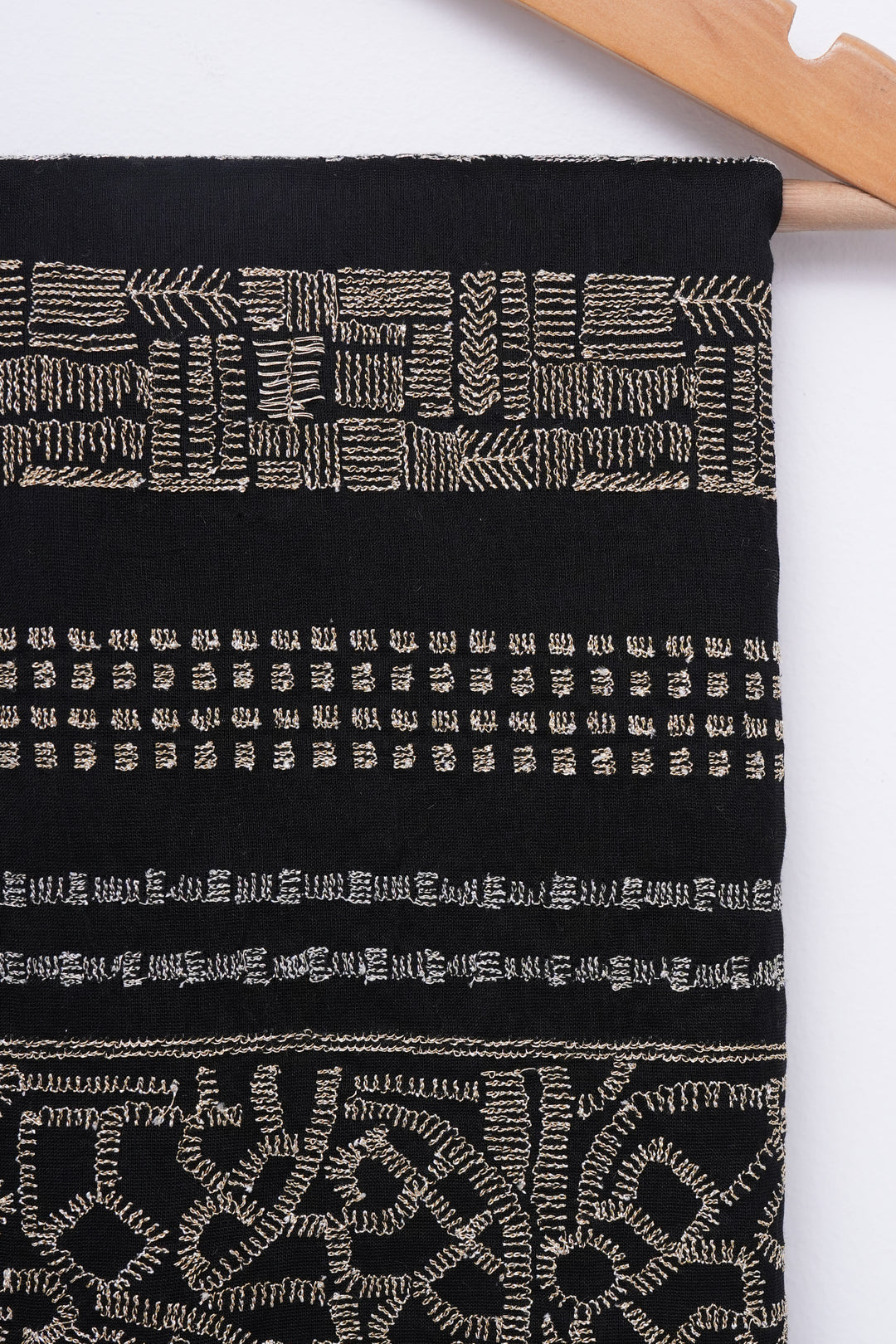 Black Embroidered Chanderi Saree