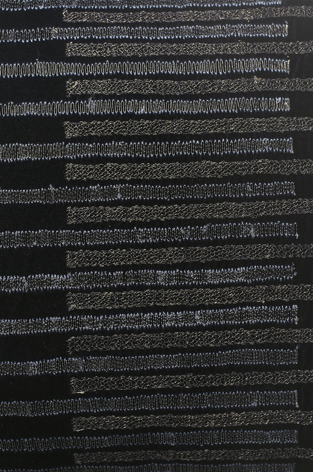 Twinkling Stripes Black Velvet Cushion Cover