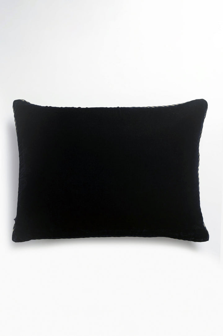 Twinkling Stripes Black Velvet Cushion Cover