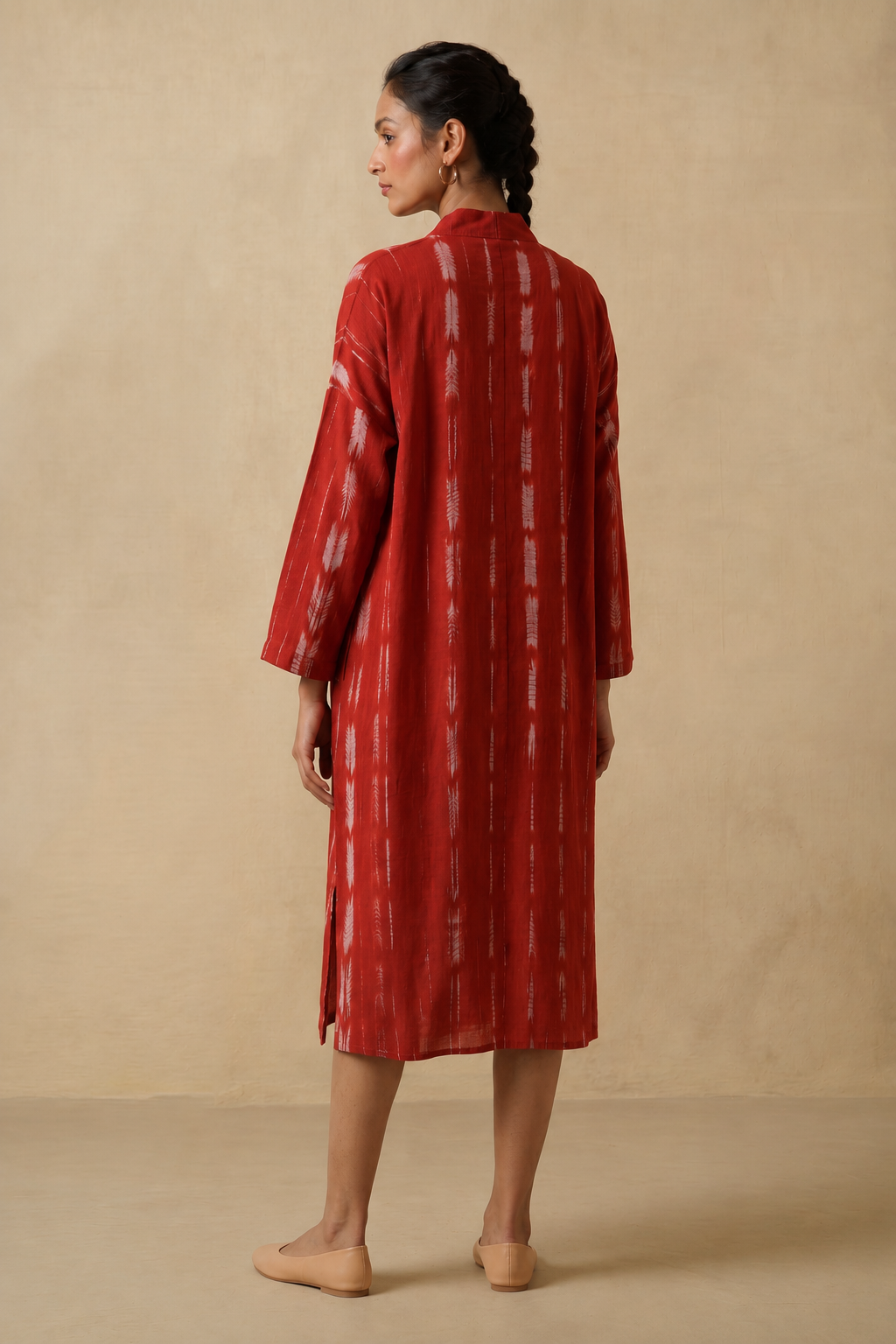 Saffron Shibori Cotton Silk Tunic