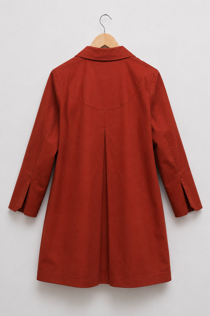 Rust Red Poplin Jacket