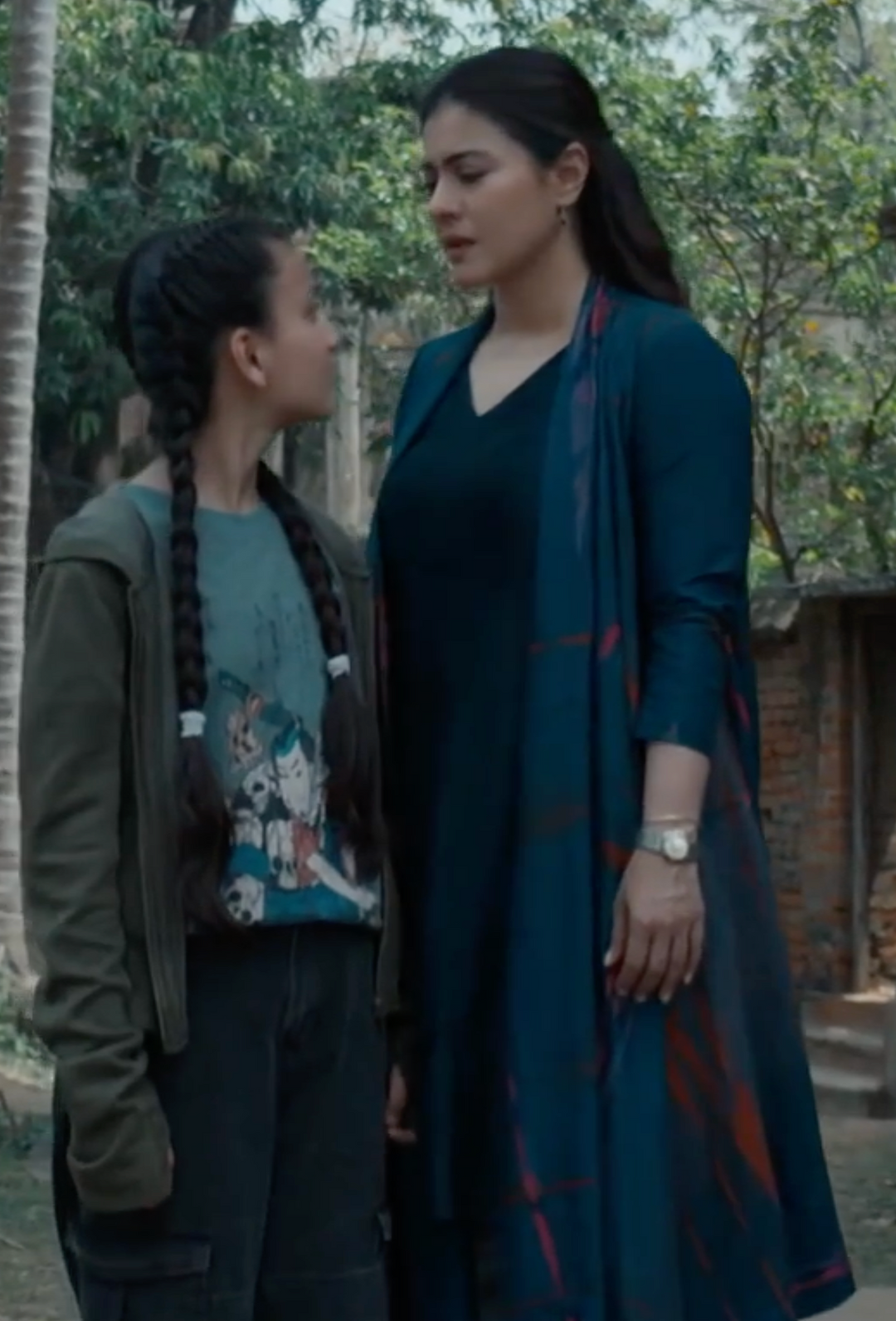 Blue Hand Dyed Shibori Silk Cape with Slip