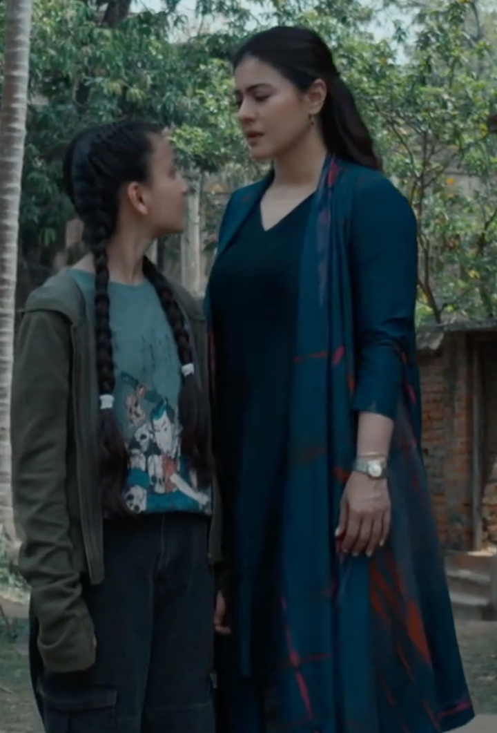 Blue Hand Dyed Shibori Silk Cape with Slip