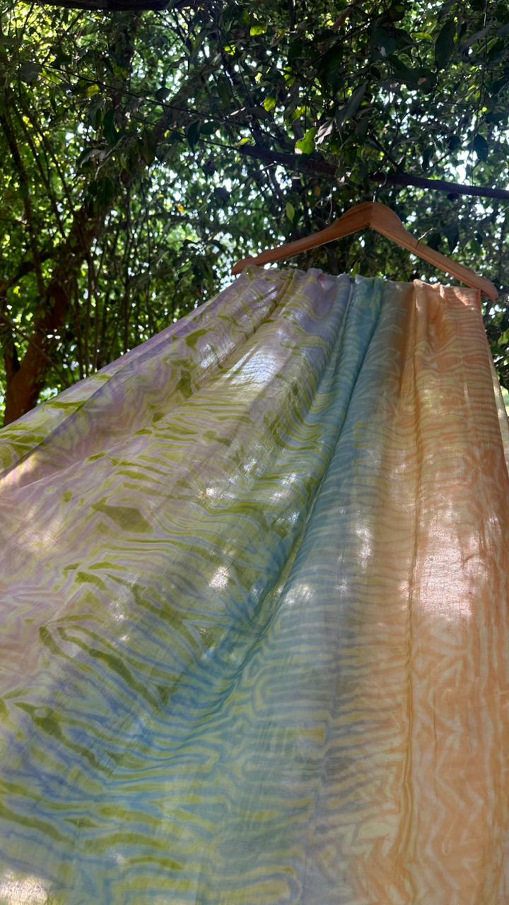 Cotton Silk Shibori Scarf
