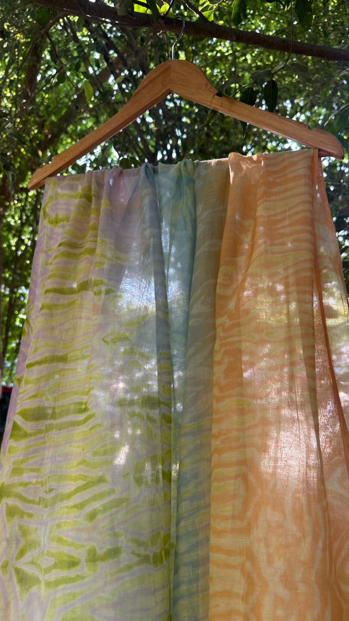 Cotton Silk Shibori Scarf