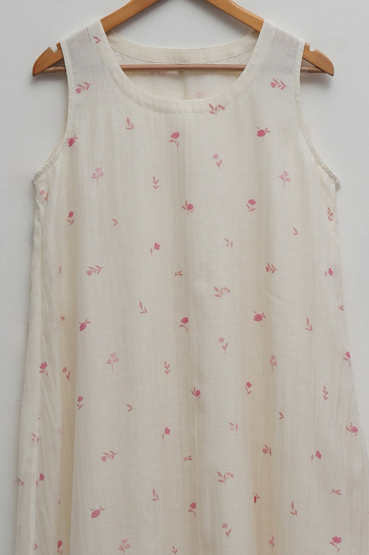 Blush Bloom Printed Chanderi Kediyo Set