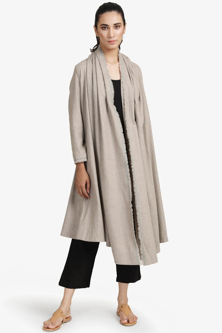Beige Wool Cape