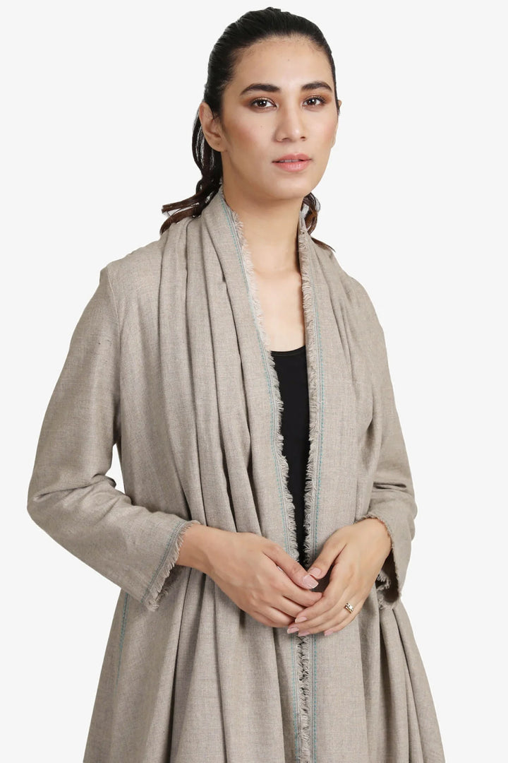 Beige Wool Cape