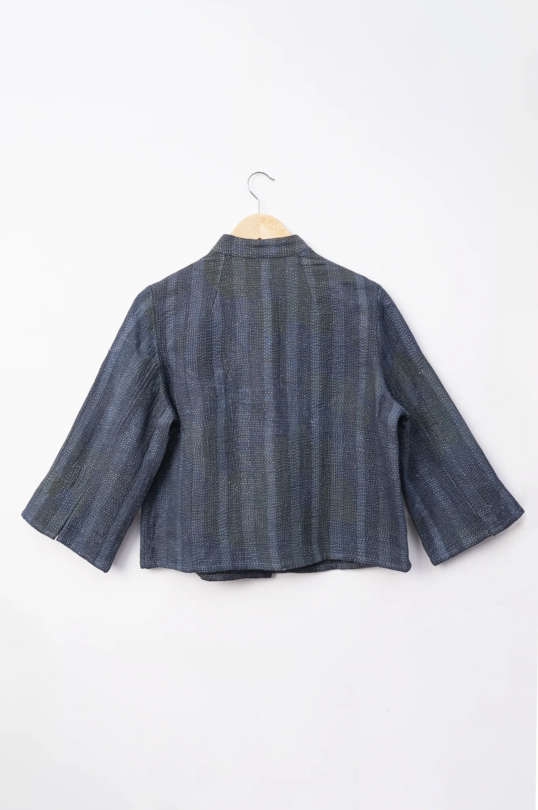 Navy Vintage Cotton Kantha Jacket