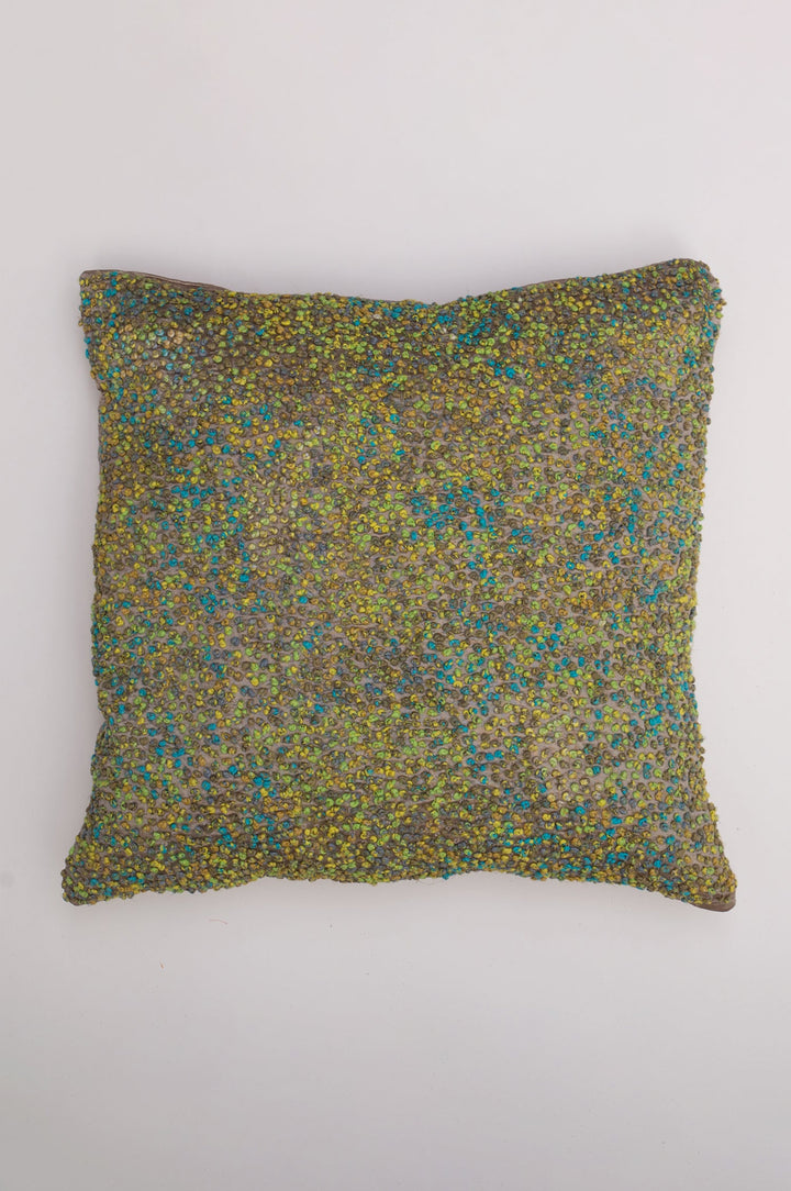 Multi Color French Knot Silk Cushion Cover