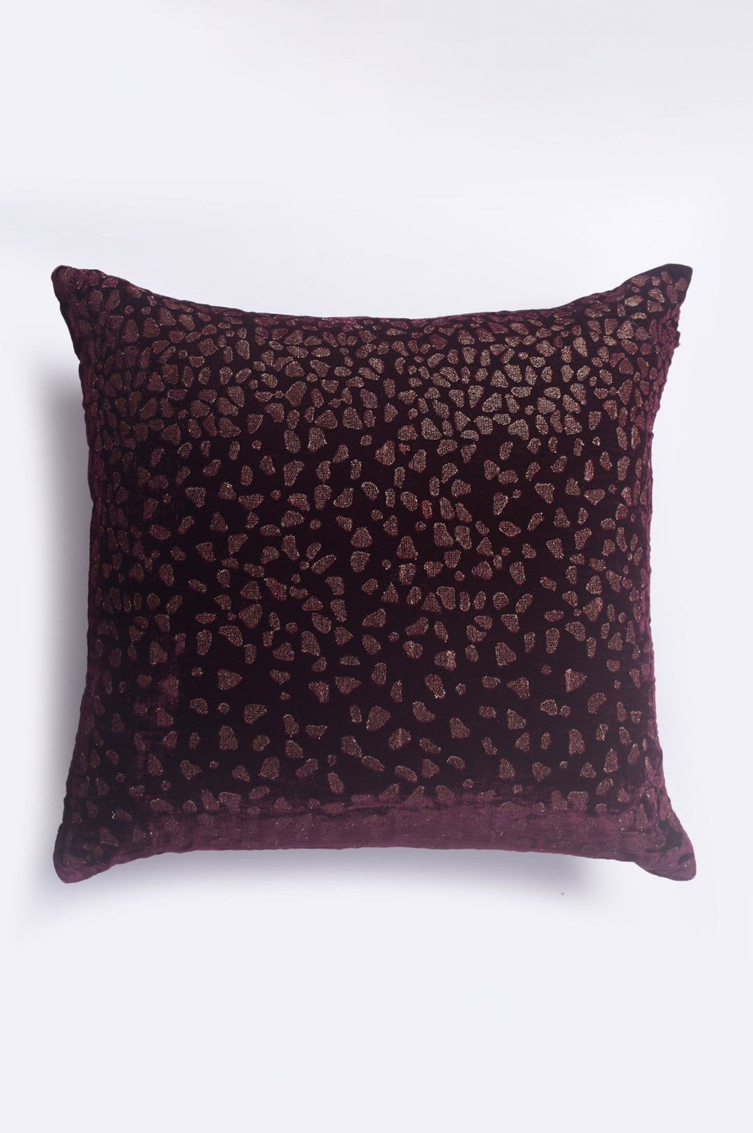 Enchanting Leopard Wine Velvet Cushion Cover