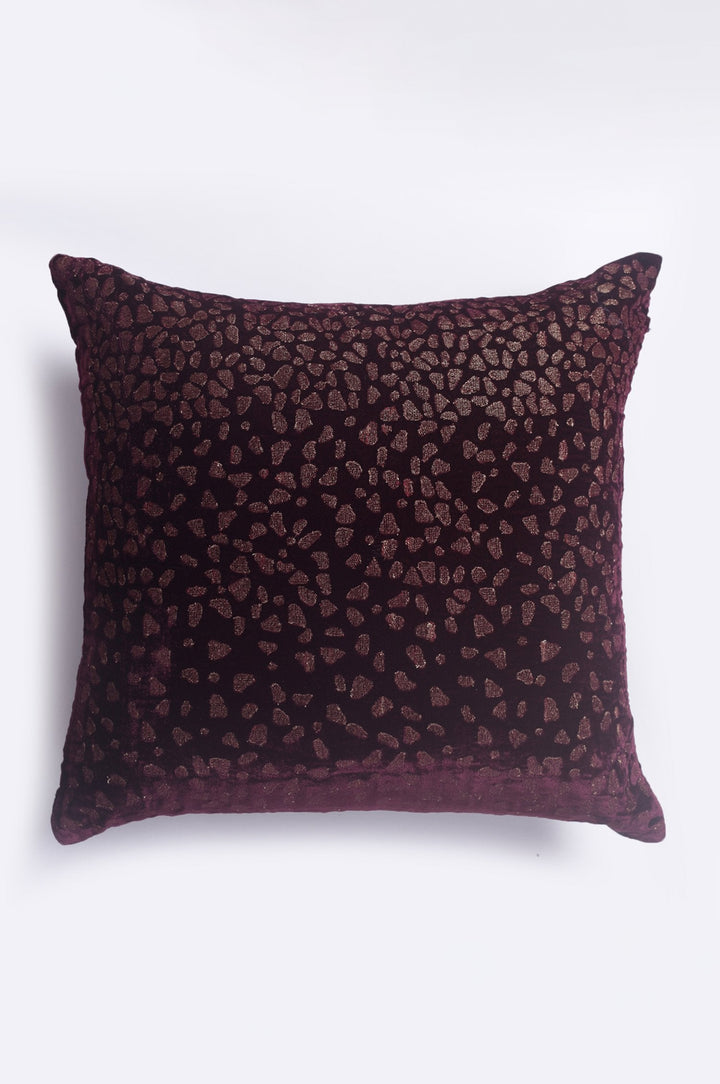 Enchanting Leopard Wine Velvet Cushion Cover