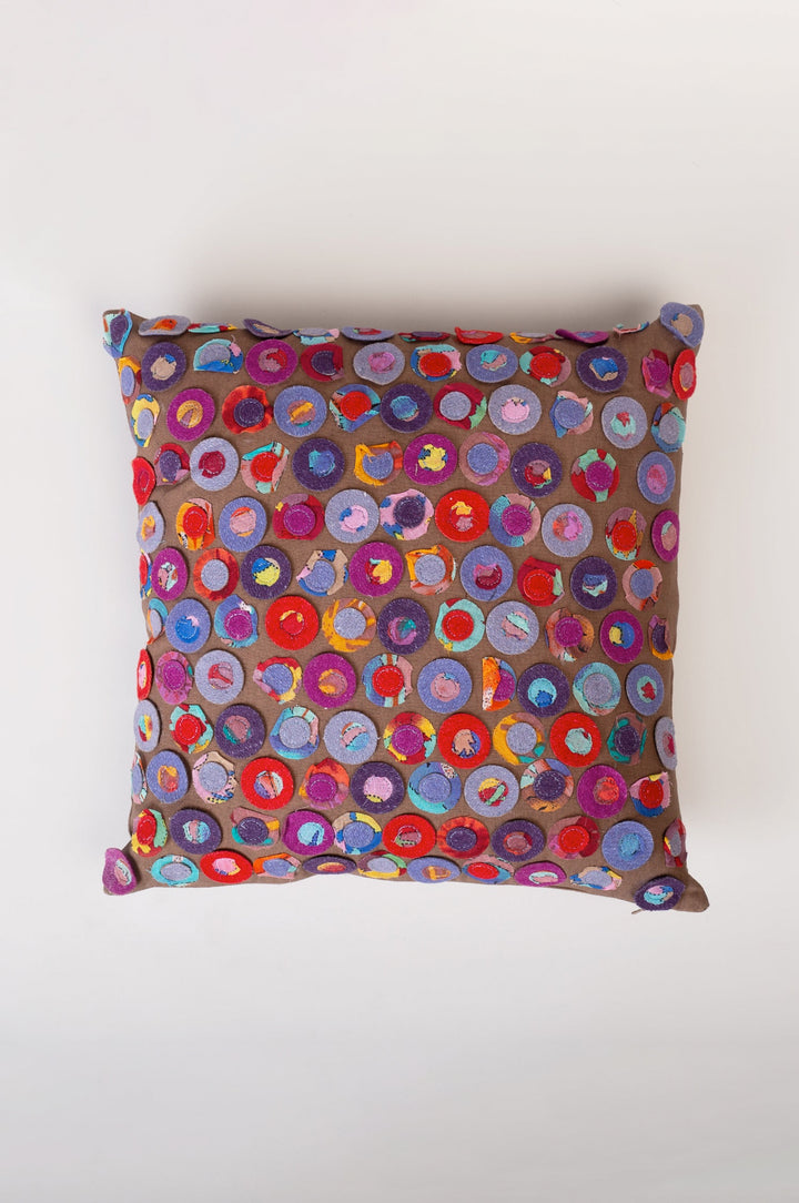 Multicolor Cotton Patch Work Embroidered Cushion Cover