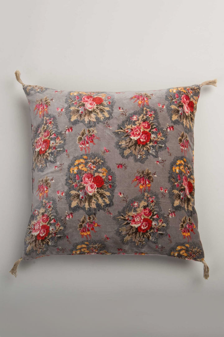 Floral Velvet Cushion Cover