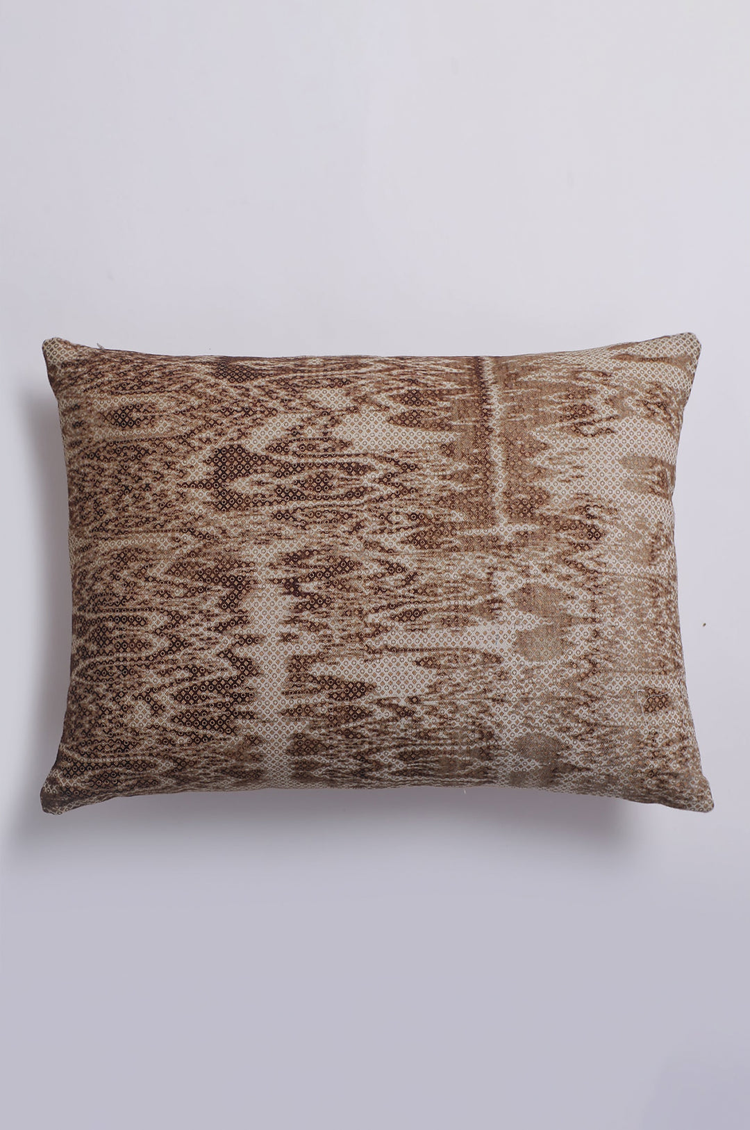 Printed Cotton and Velvet Cushion Cover