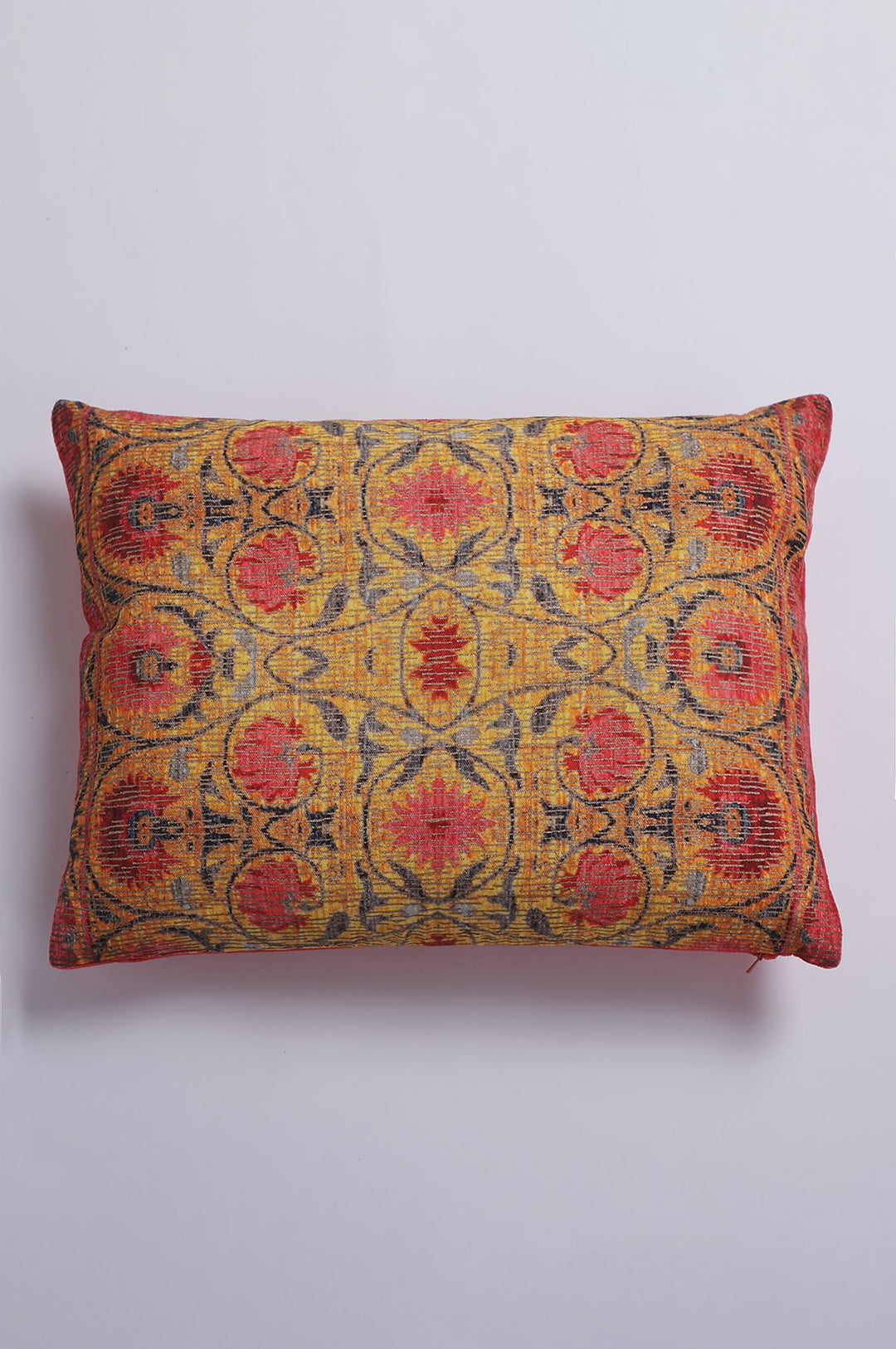 Orange Printed Cushion Cover