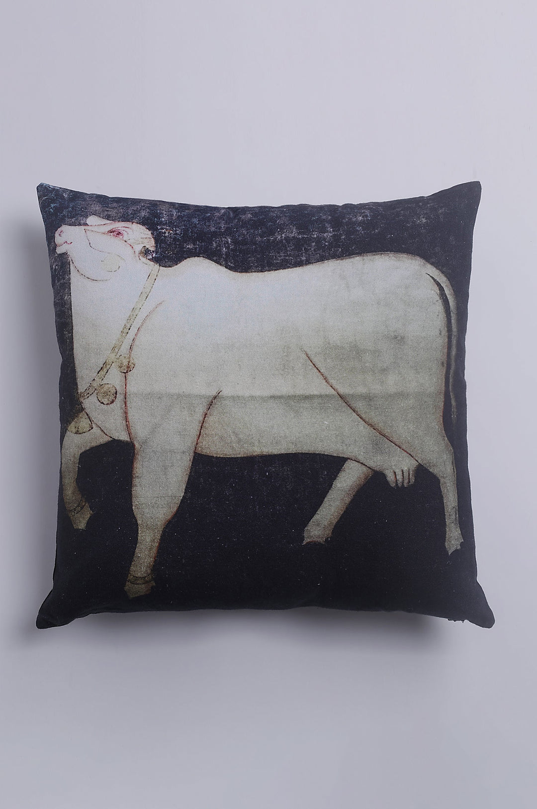 Black Cow Printed Cushion Cover
