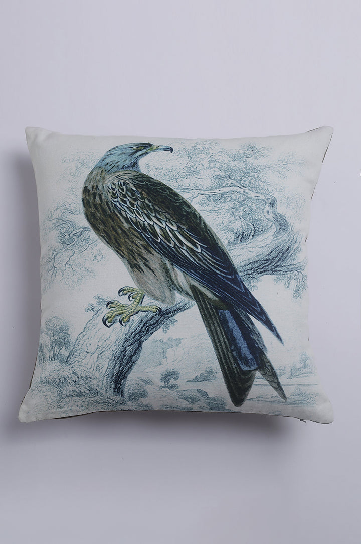 Blue Bird Printed Cushion Cover
