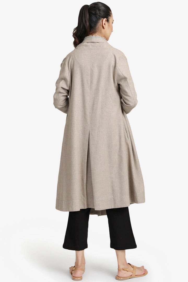 Beige Wool Cape