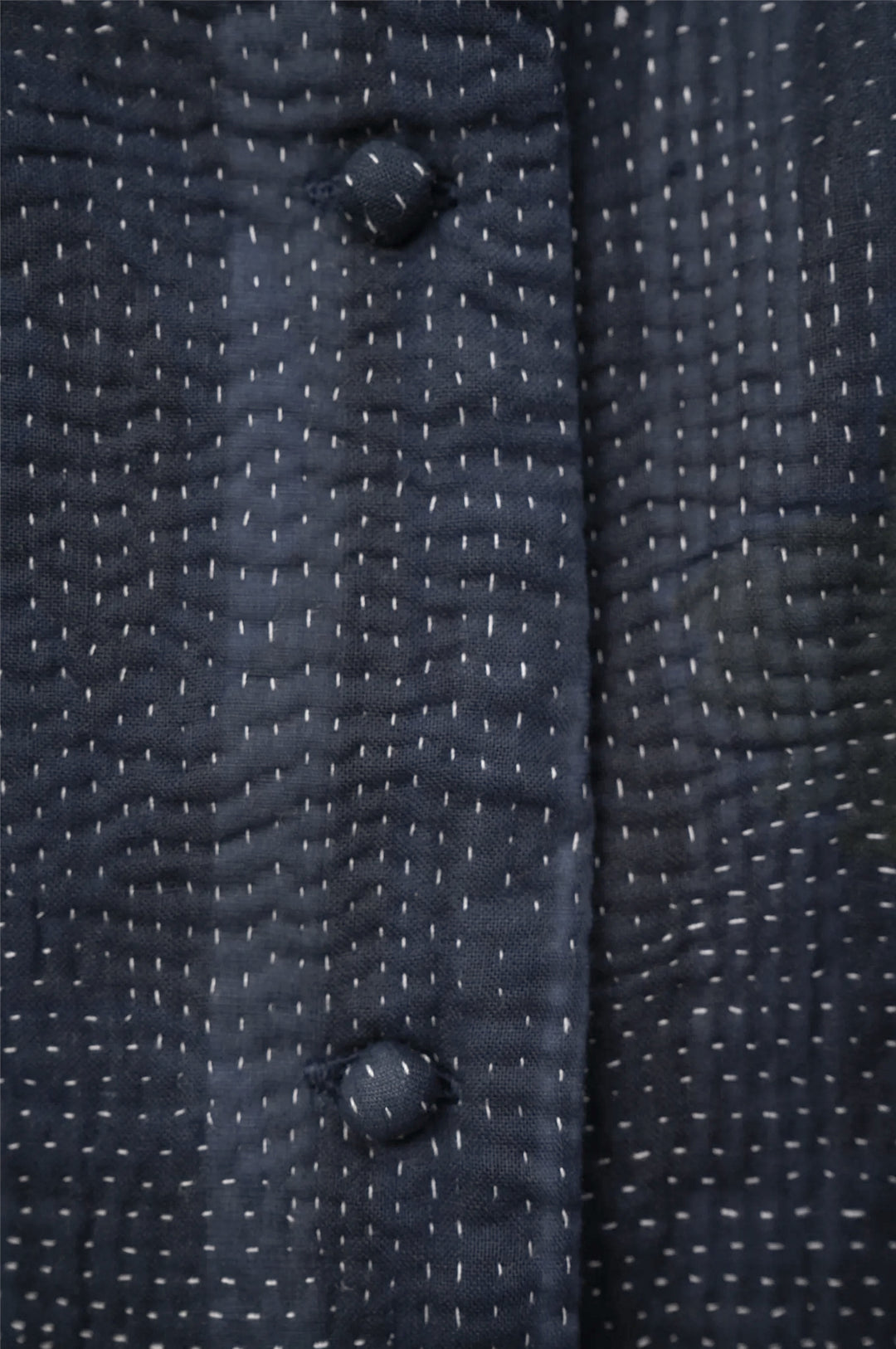 Navy Vintage Cotton Kantha Jacket