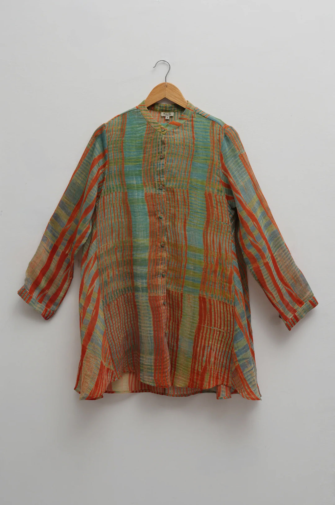 Multi Colour Shibori Chanderi Shirt