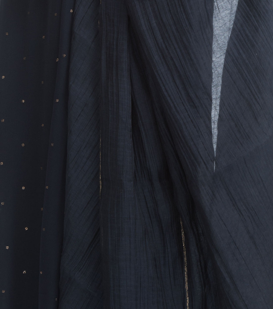 Navy Blue Georgette Embroidered Kurta
