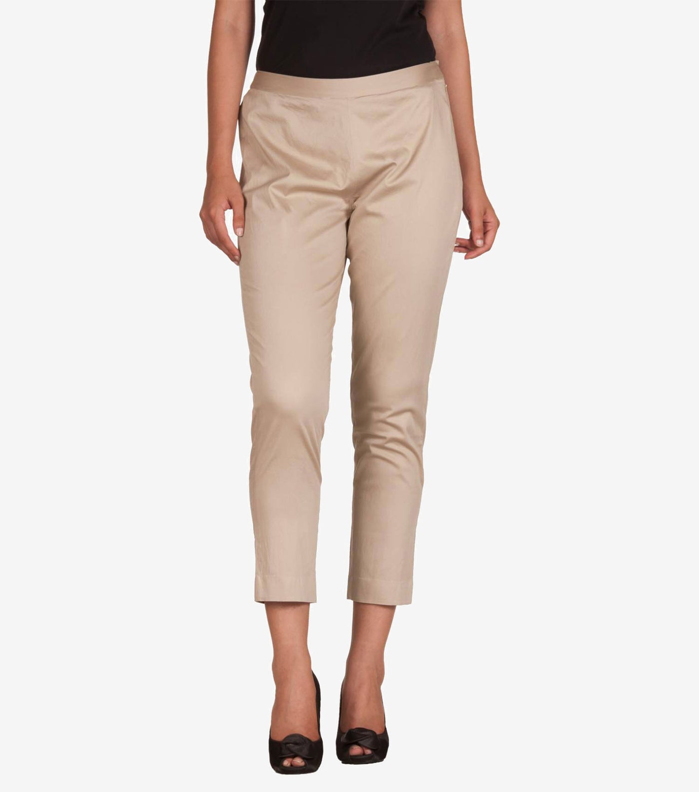 Buy MYSHKA Solid Lycra Relaxed Fit Women's Trousers | Shoppers Stop