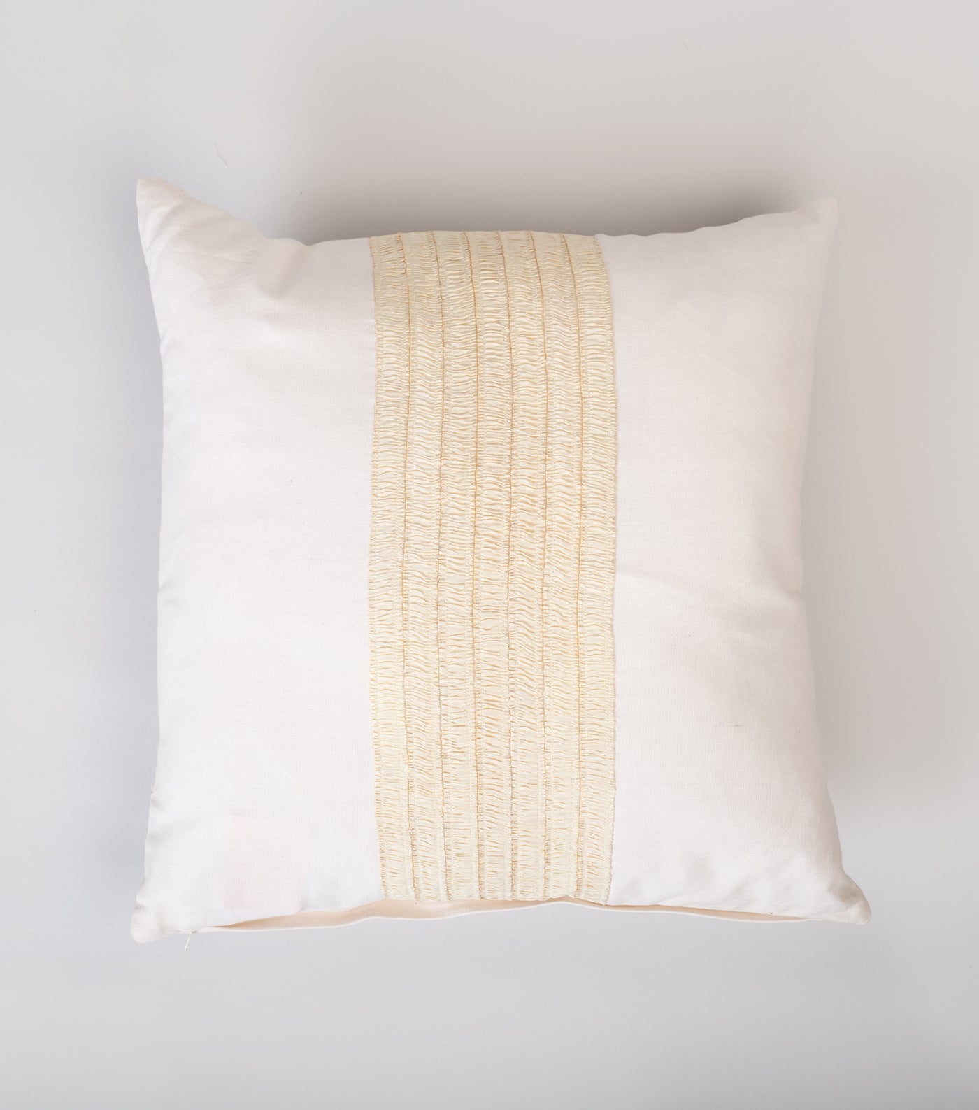 White Cotton Embroidered Cushion Cover