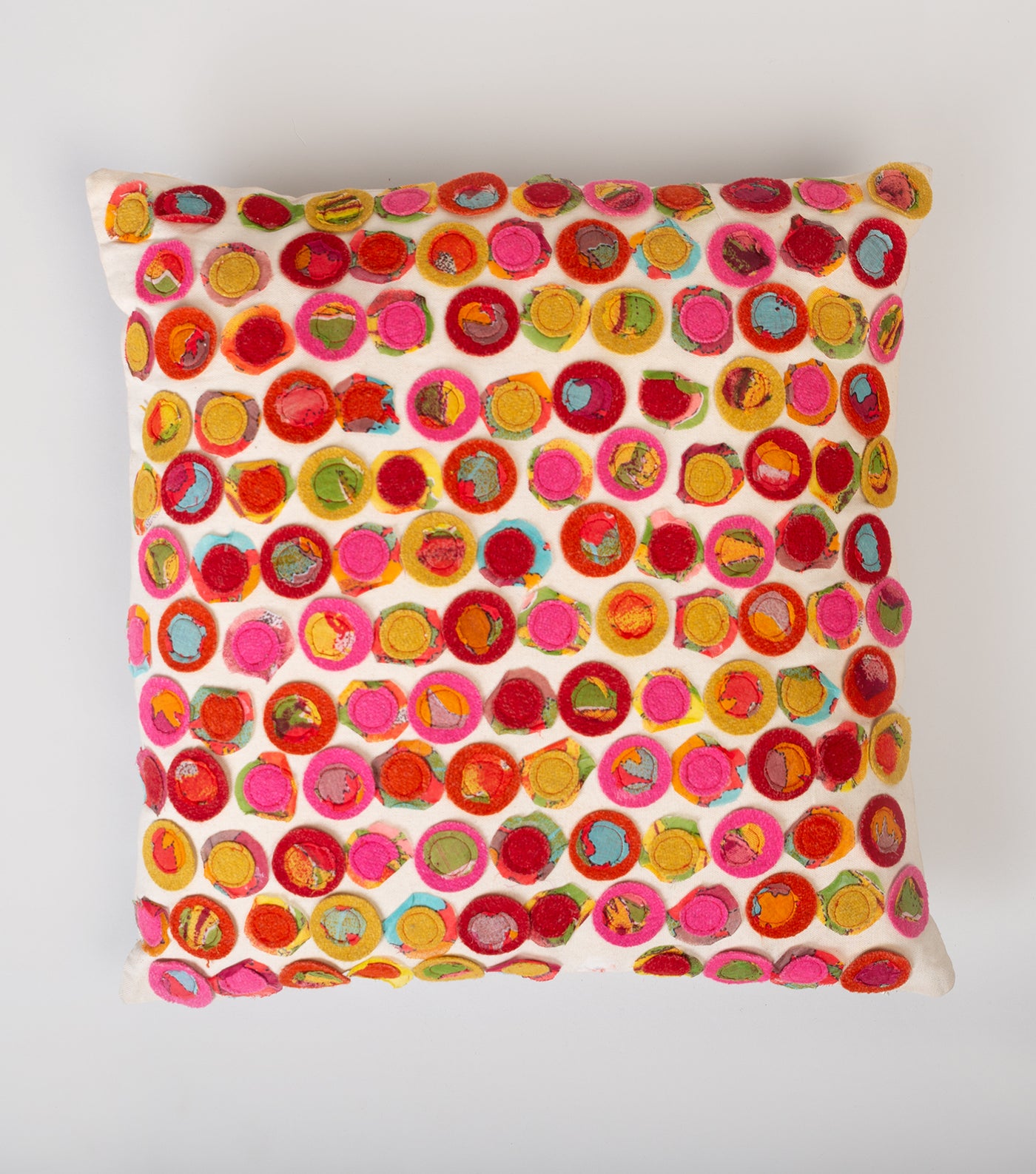 Multicolor Cotton Patch Work Embroidered Cushion Cover