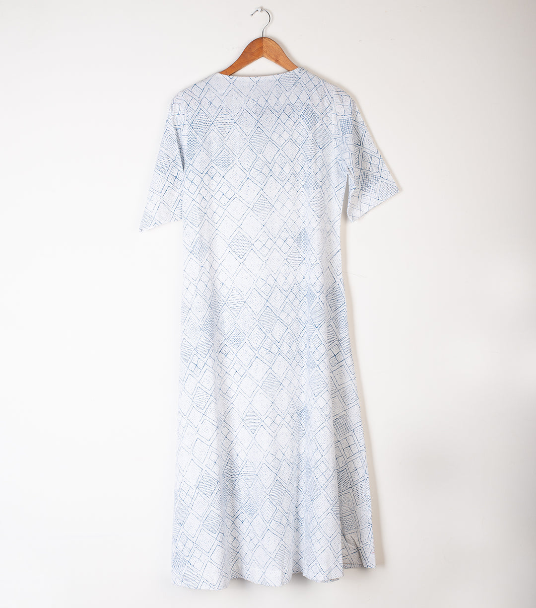 White Printed Cotton Kurta