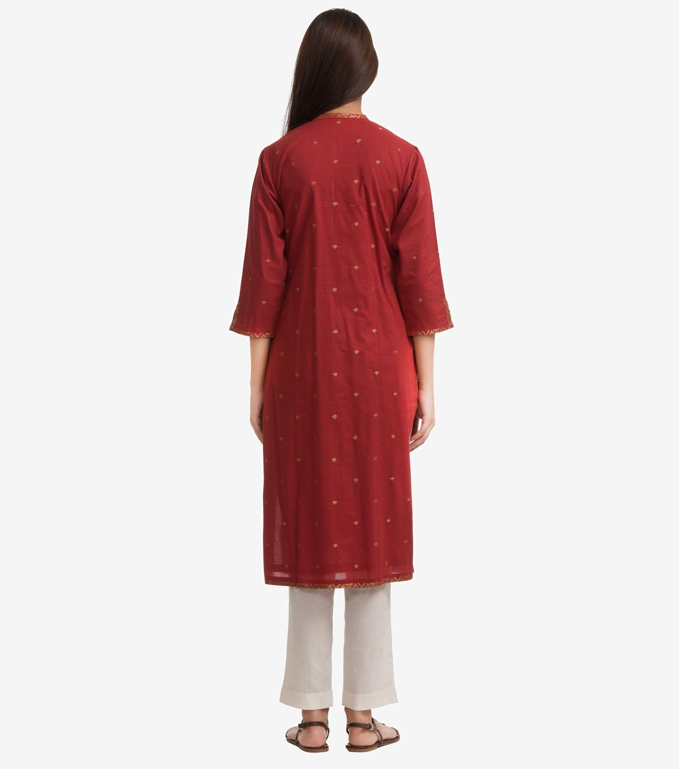 Rust Cotton kurta