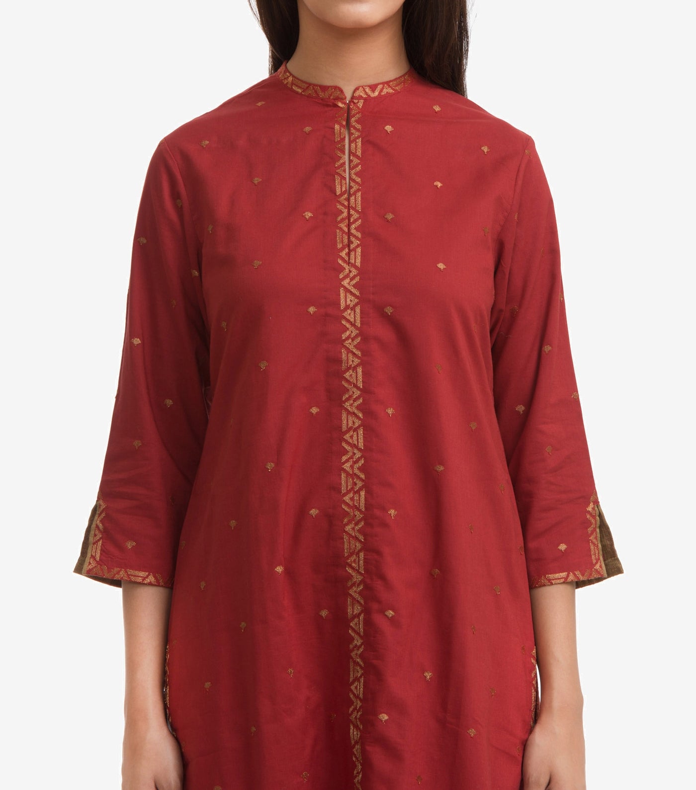Rust Cotton kurta