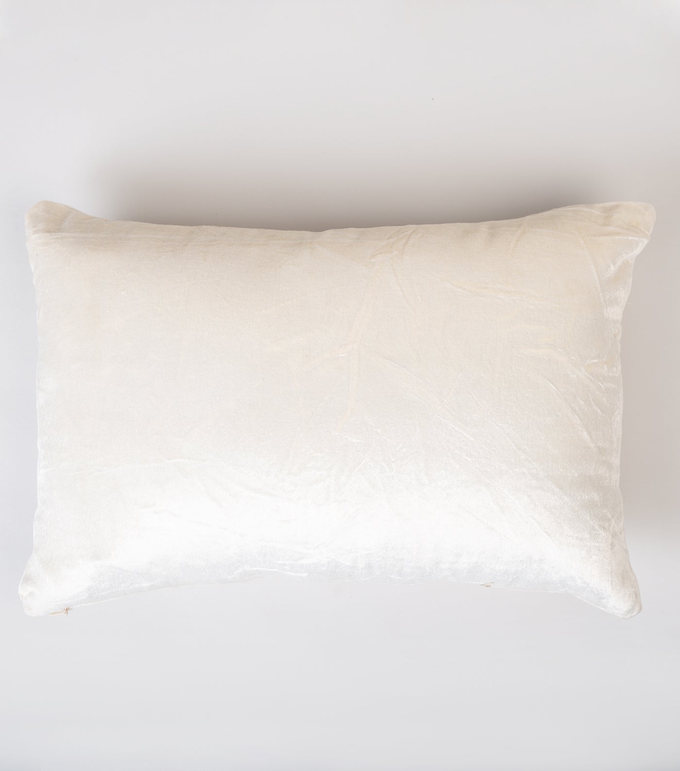 White Embroidered Velvet Cushion Cover