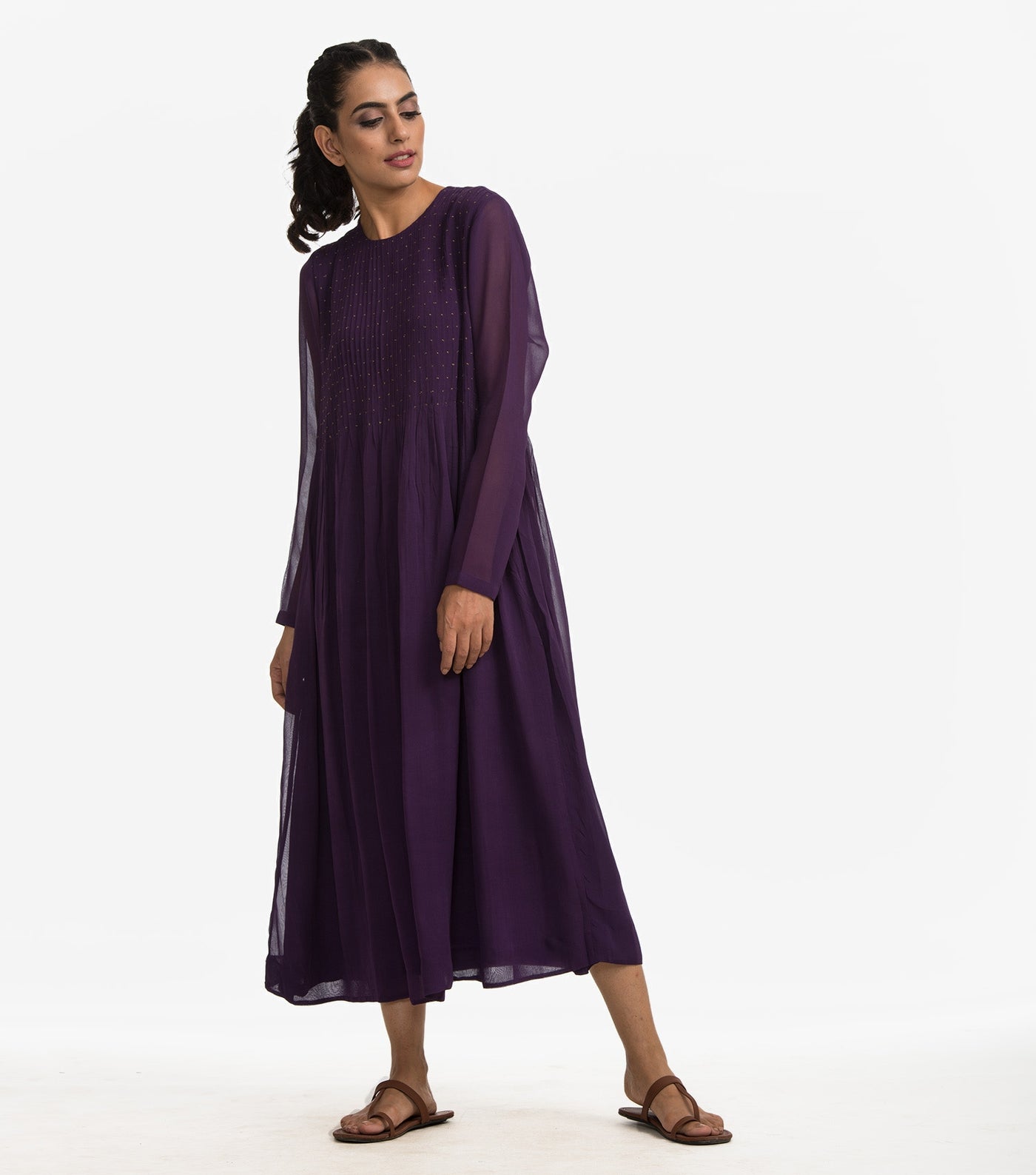 Purple Georgette Dress