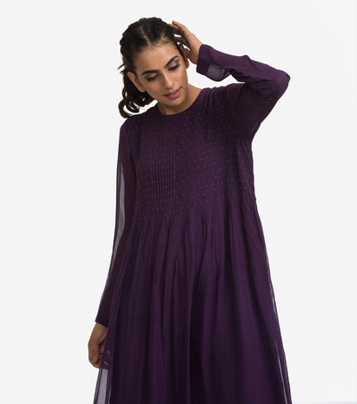 Purple Georgette Dress