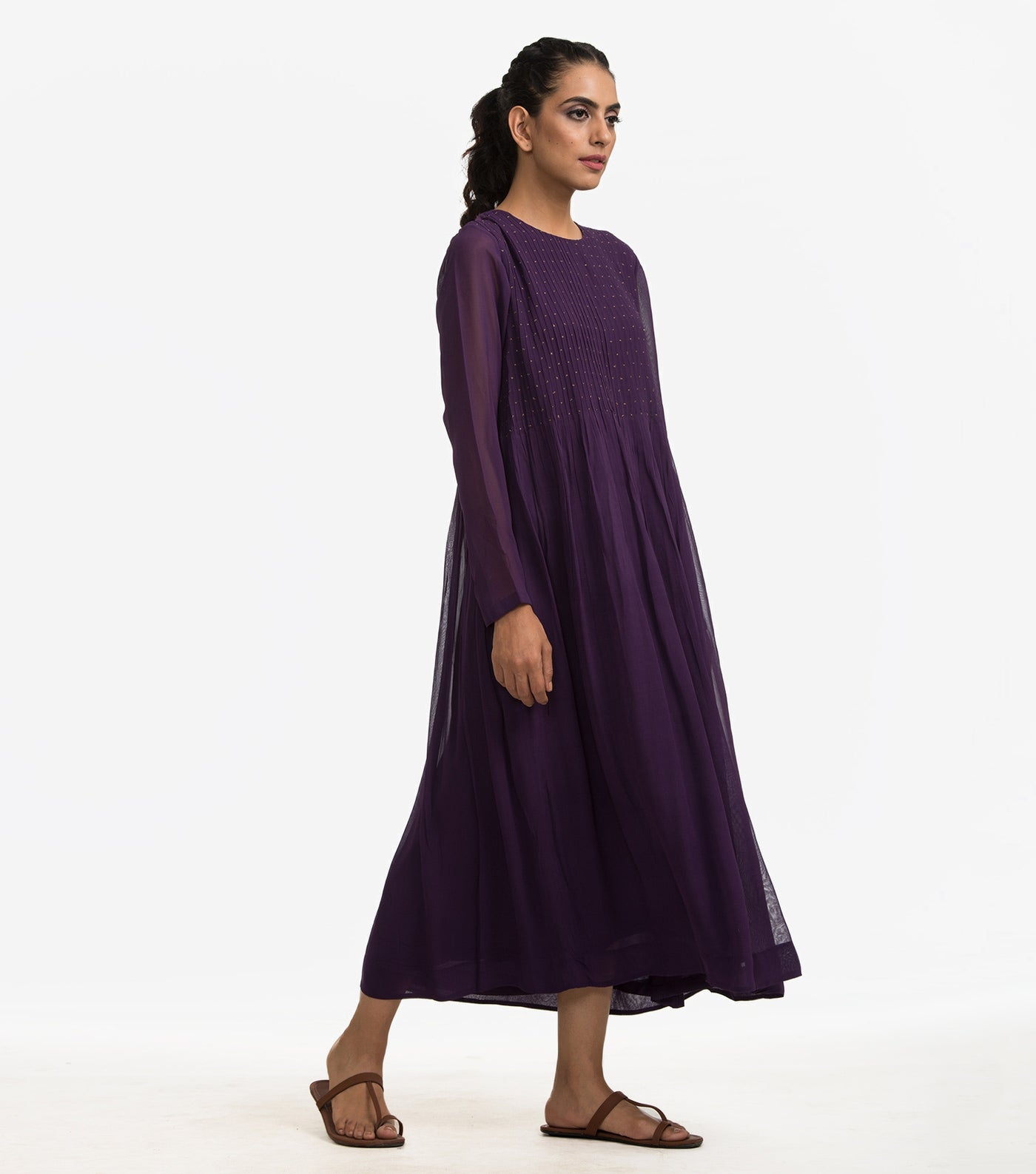 Purple Georgette Dress