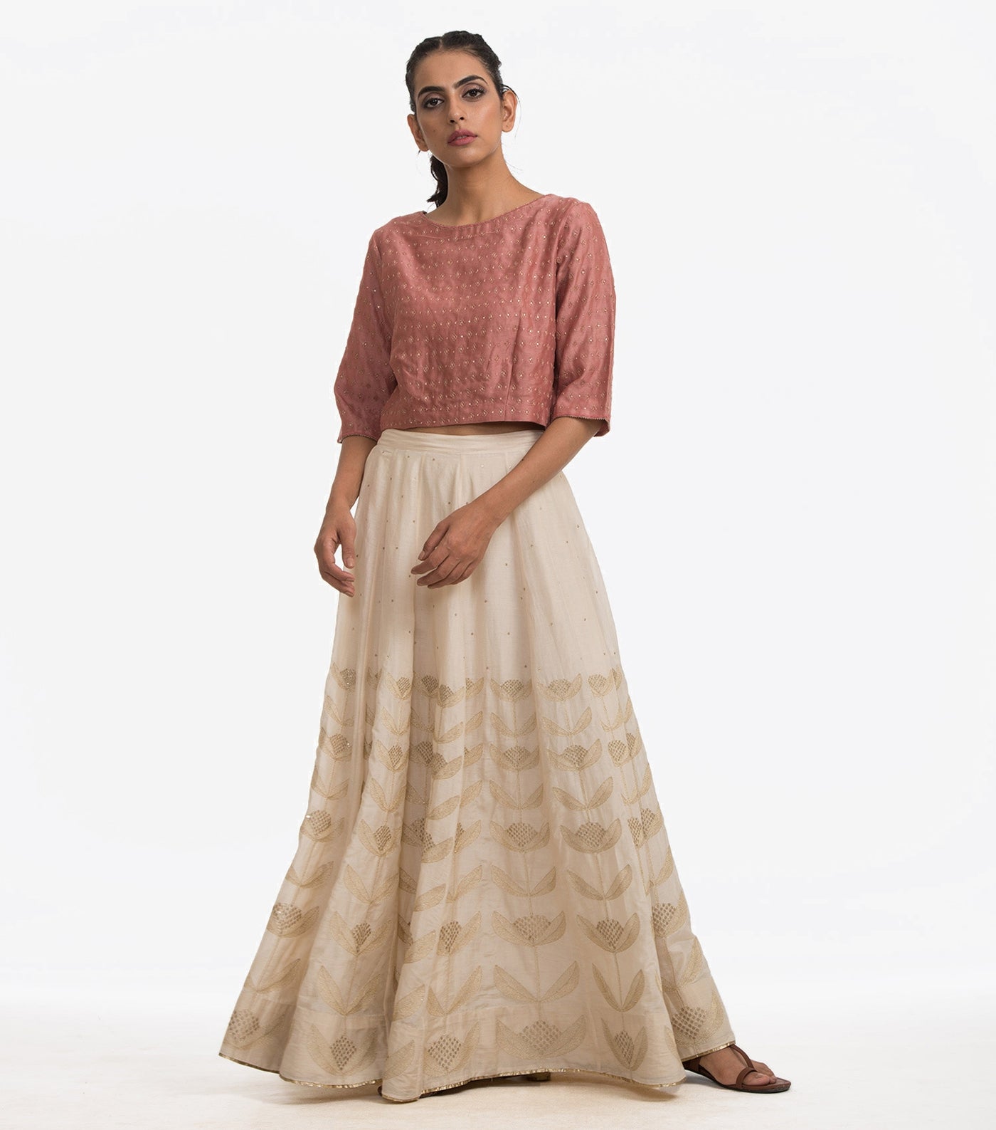 English rose embroidered blouse