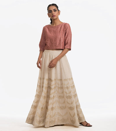 English rose embroidered blouse