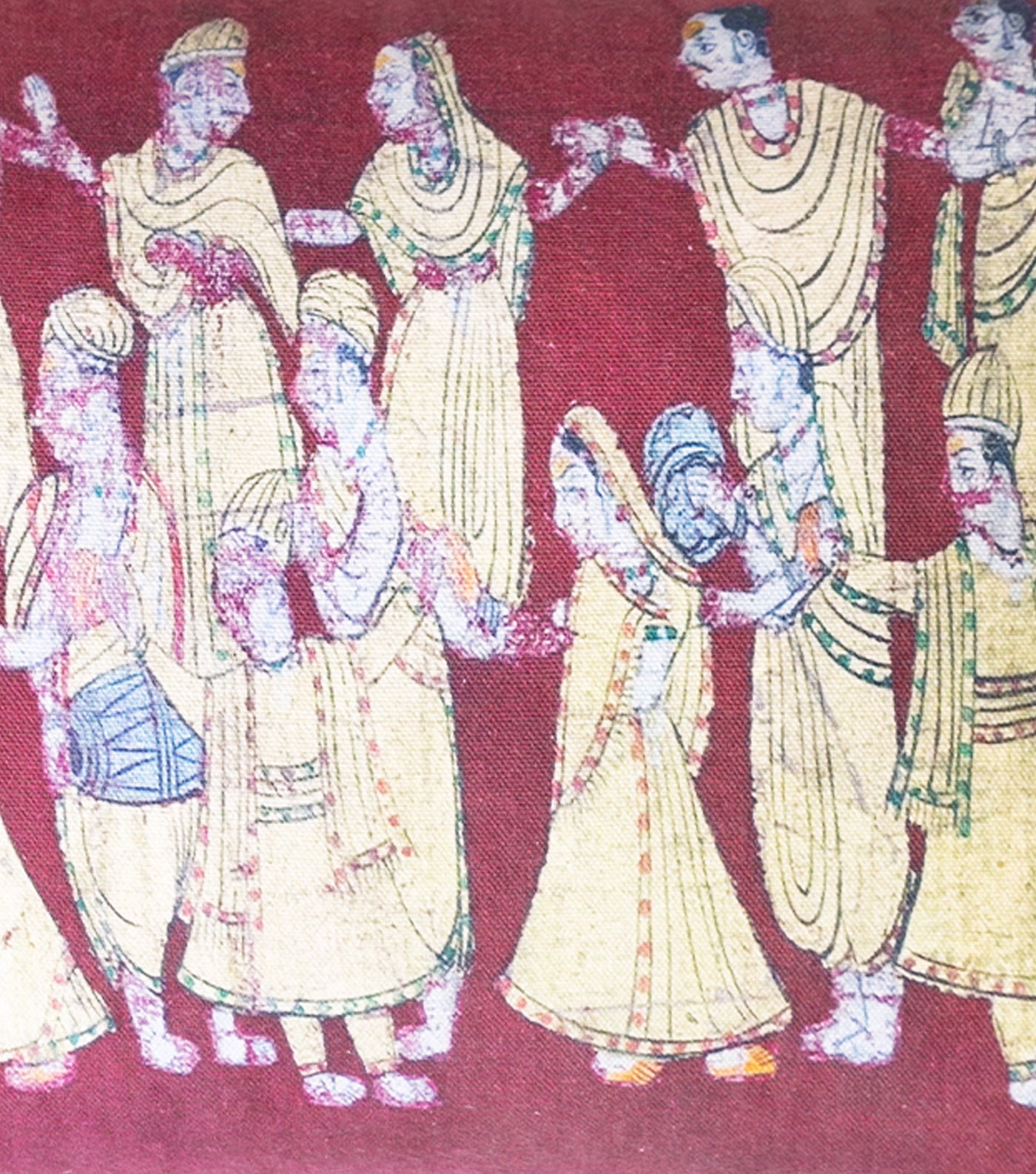 Red Printed Cotton Cushion Cover