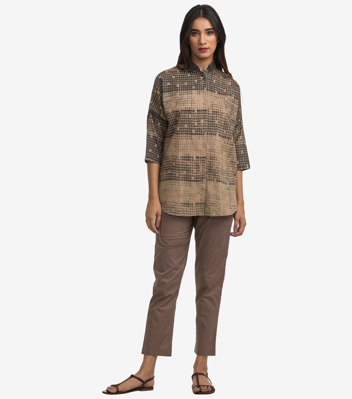 Charcoal digital print shirt