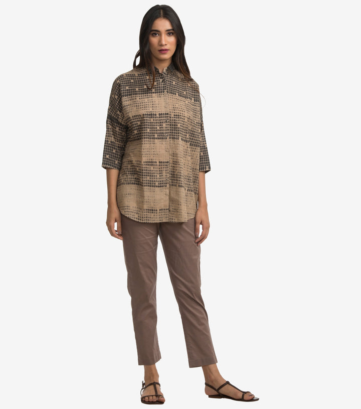 Charcoal digital print shirt