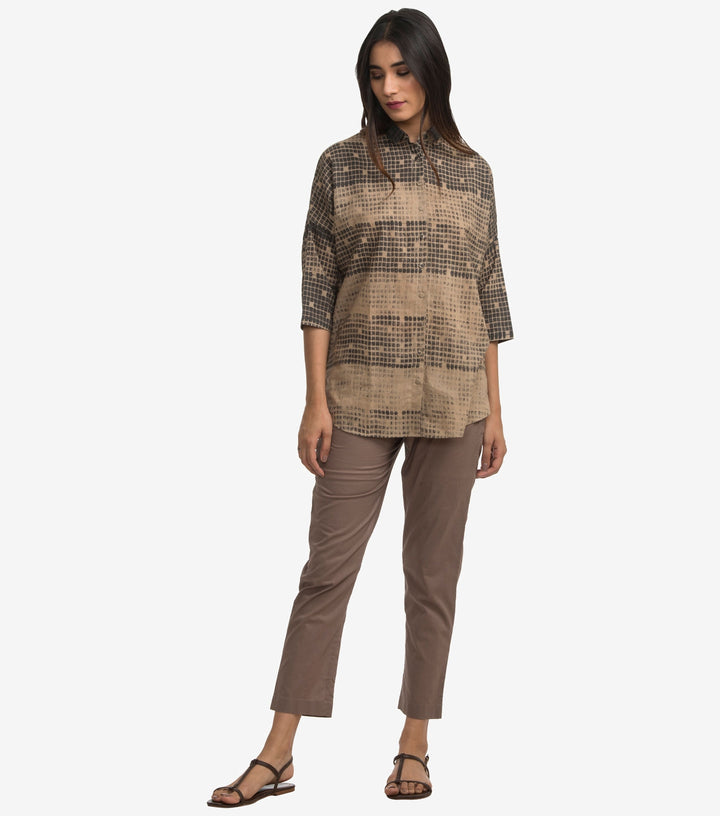 Charcoal digital print shirt