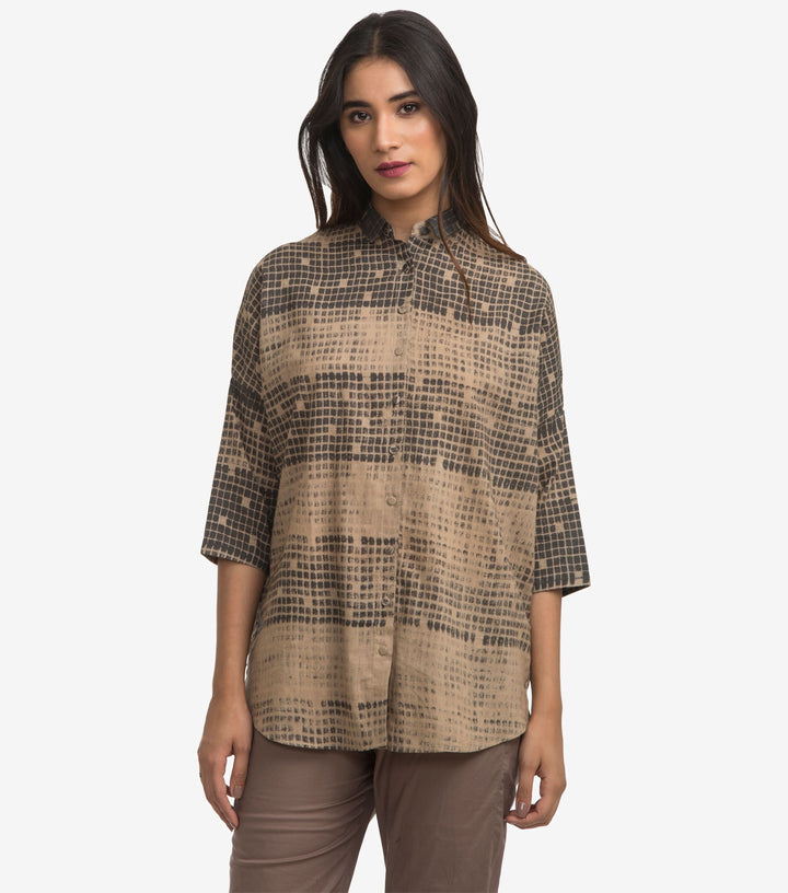 Charcoal digital print shirt